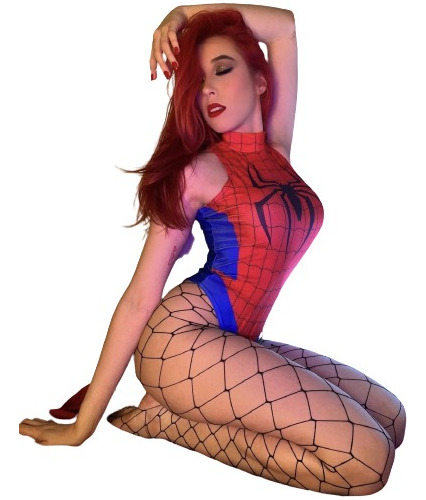 Sexy Uniforme Body De Spiderman Super Heroe Cosplay Kawaii