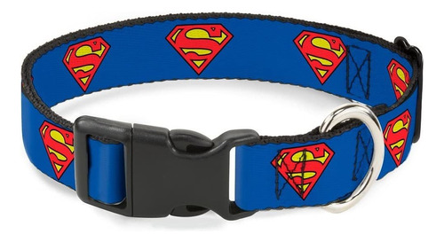 Collar De Clip De Plastico Con Hebilla - Escudo De Superman