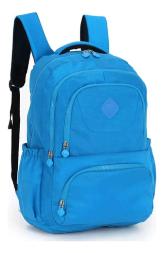 Mochila Escolar Unisex Colorida Luxcel Azul