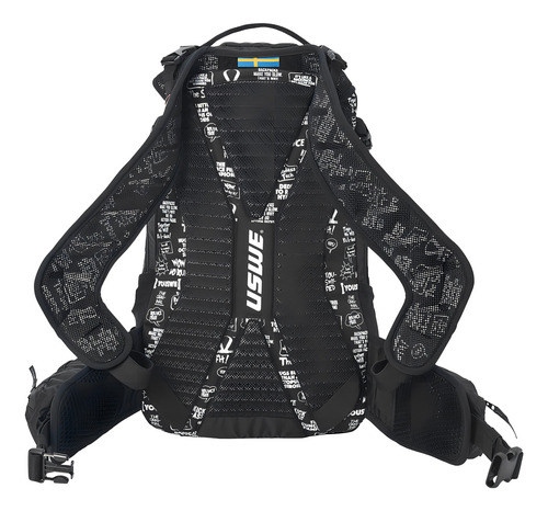 Mochila Uswe Shred 25, Carbon Black Color Negro Diseño Liso 3l
