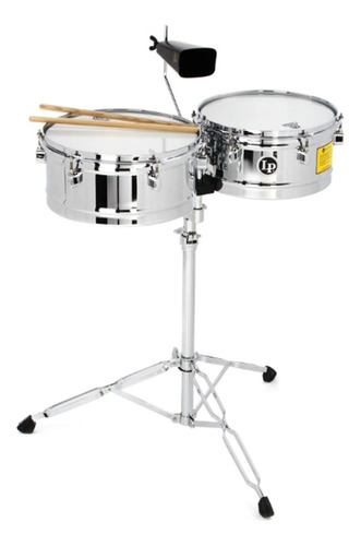 Timbales Lp Aspire Acero Cromado De 13  Y 14 