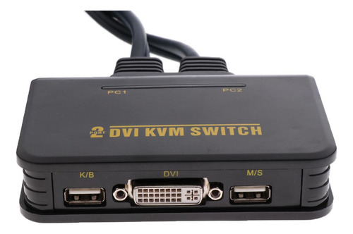 Conversor De Switch Usb Dvi Kvm De 2 Com Cabo Acessório De