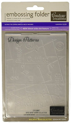 Couture Creaciones A2 Embossing Folder, Patrones De Diseño-q