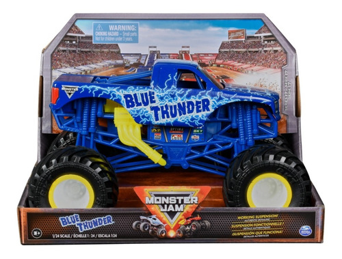 Monster Jam Camión Blue Thunder Escala 1:24 Color Azul