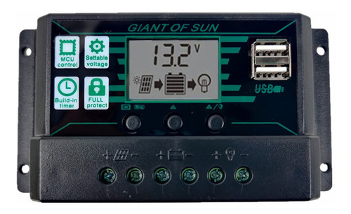 Controlador Solar Mppt Pwm Regulador De Panel Solar Dual #2 