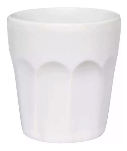6 Vaso Pequeño Blanco Ceramica Oxford 90 Ml. Cafe Lagrima