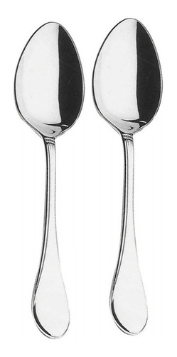 2 Cucharas Postre Tramontina Brazil Cubiertos Acero Inox