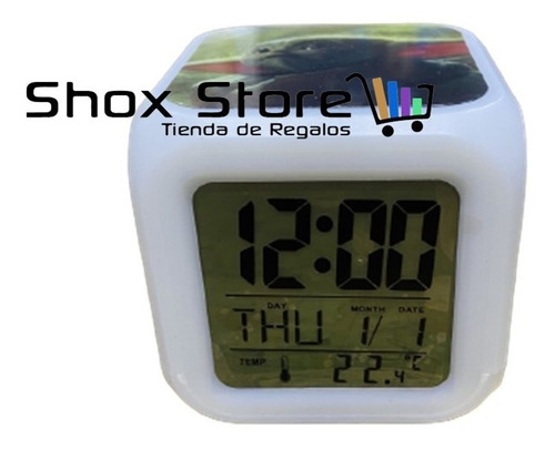 Imagen 3 de 5 de Reloj Despertador Digital Alarma Luz Temperatura Disney Niño