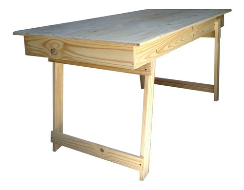 Mesa Plegable De Madera De Pino 200x80 Cm Rosario