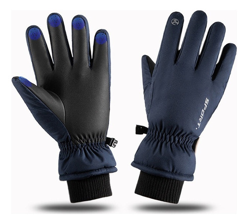 Guantes Cuero Térmicos Impermeables Touch Para Moto/bici