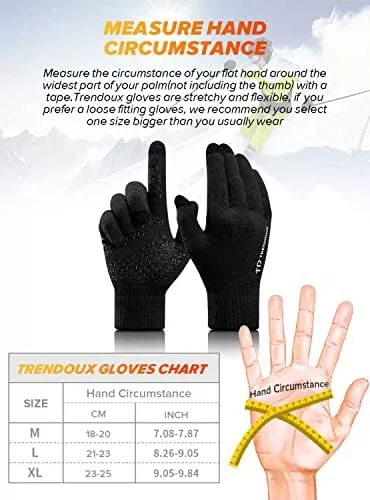 TRENDOUX Guantes Invierno Hombre Mujer - Guantes Termicos Hombre