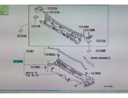 Torpedo Parabrisa Toyota Roraima 2016