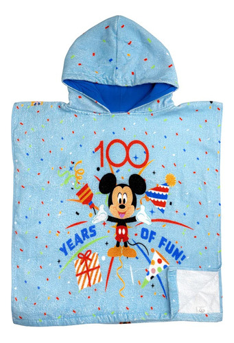 Toalla Poncho Mickey Disney 100 Bambino