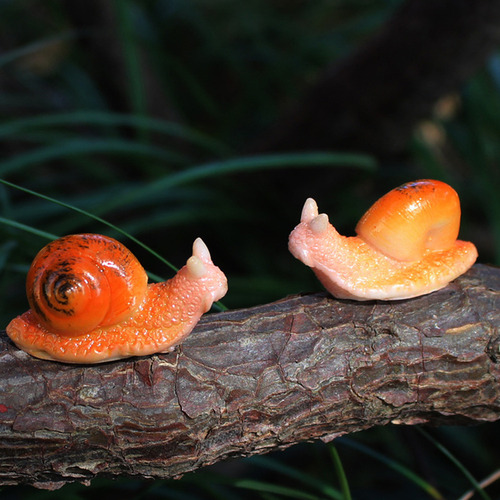 Miniatura De Caracol Con Diseño De Micropaisaje De Resin Cra