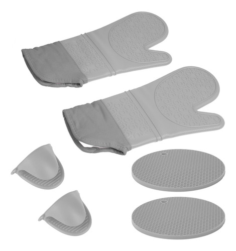 Guantes De Silicona Grises, Aislantes, Espesos, Barbacoa, Mi