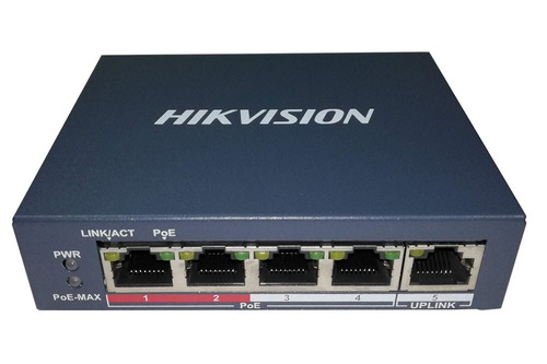 Switch Poe 4b Ds-3e0105p-e(b) Hikvision 