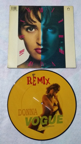 Donna Vogue Remix Lp Maxi Vinil Impecable 1990 Importado