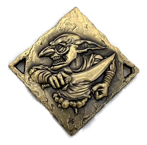Moneda De Decisión Goblin Dorado D2 Cara-cruz - Rpg Larp