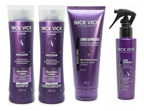 Nick Vick Matizador Shampoo Cond Masc E Leite Condicionante
