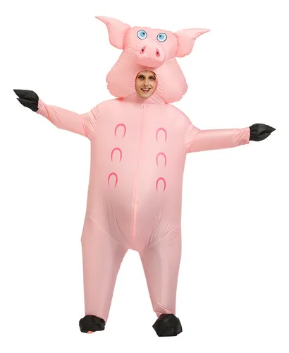 comprar Disfraz De Cerdo Rosa Hinchable Para Adulto, Disfraces De Halloween Para Hombre Y Mujer, Disfraces De Animales Para Fiestas De Juegos De Rol