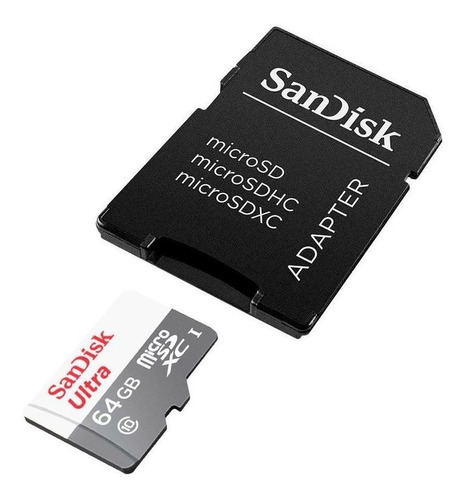 Tarjeta De Memoria Sandisk Ultra Con Adapt Sd 64 Gb Clase 10