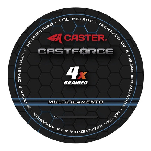 Multifilamento Caster Castforce 4x 0.14mm 9,1kg 20lb X100m