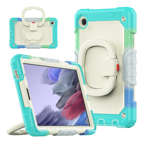 Funda Híbrida Con Función Atril Para Samsung Galaxy Tab A7 Lite 8.7 2021 Sm-t220 Sm-t225 Sm-t225n Sm-t227u Con 360