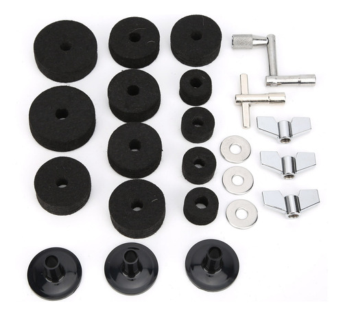 23pcs Kit De Platillo De Almohadilla De Tambor Sin Deslizami