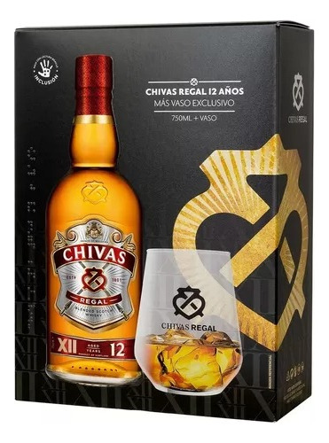 Whisky Chivas Regal 12 Años 750ml  + Vaso Original