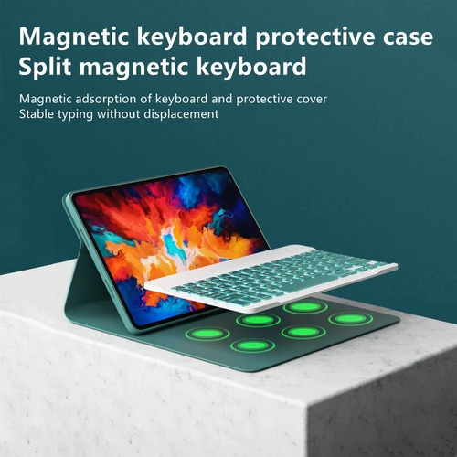 Funda Teclado Iluminado Ratón Para Galaxy Tab S10 Fe 10.9