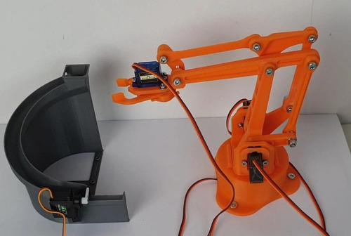 Imagen 3 de 6 de Kit De Brazo Robótico Servo Sg90 Arduino 3d
