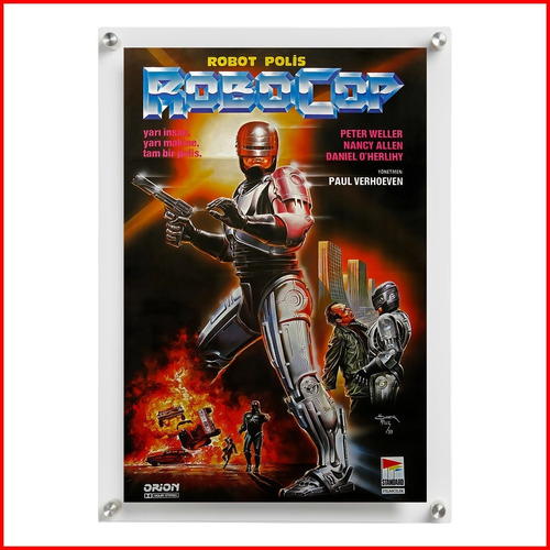 Poster Pelicula Robocop 1987 En Marco Acrílico #2 - 66x96cm