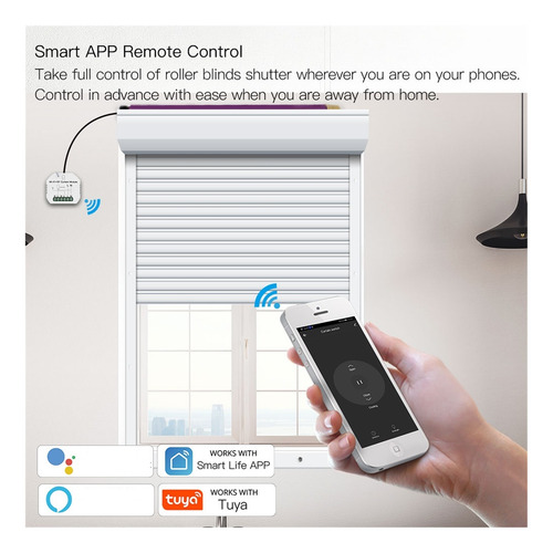 Tuya Smart Life Wifi Rf433 Interruptor De Cortina Ciega Con