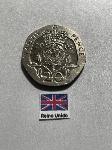 Moeda 20 Pence 2003, In 90 Inglaterra (Usado)