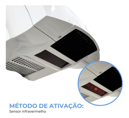2 Secadores De Mãos Automático 12 M/s Banheiro Elétrico 220v