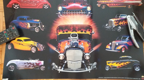 Poster Afiche Autos De Carrera Hot Rides 61x46cm P/ Enmarcar