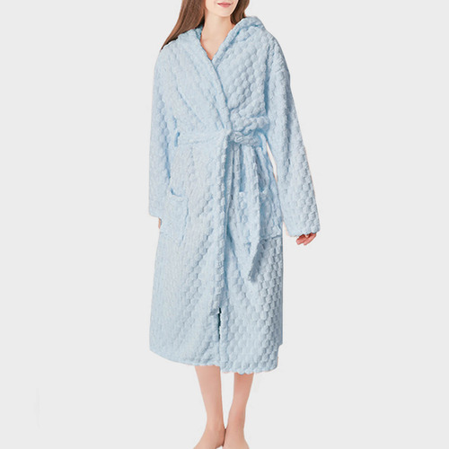 Bata De Baño De Felpa A Cuadros De Pino Para Mujer X Robe, M