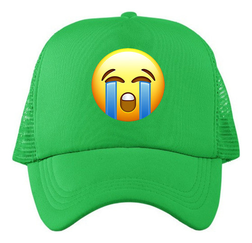 Gorra Trucker Emoji Emoticon Llorando Triste W1