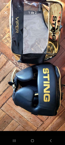 Cabezal Boxeo Cuero Nuevo Marca Sting (made In Pakistán) 