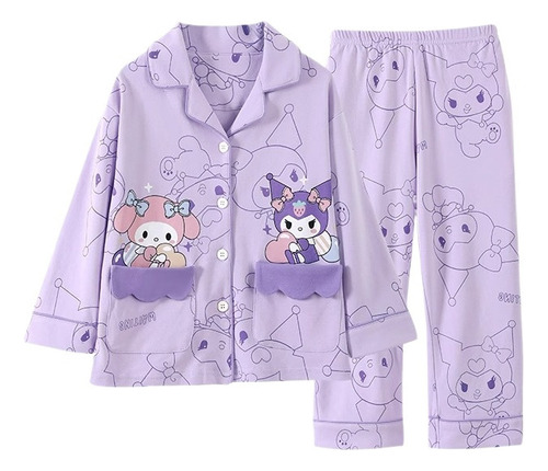 Gh Pijama Manga Larga Kawaii Niña Kuromi Meretti Cinnamoroll