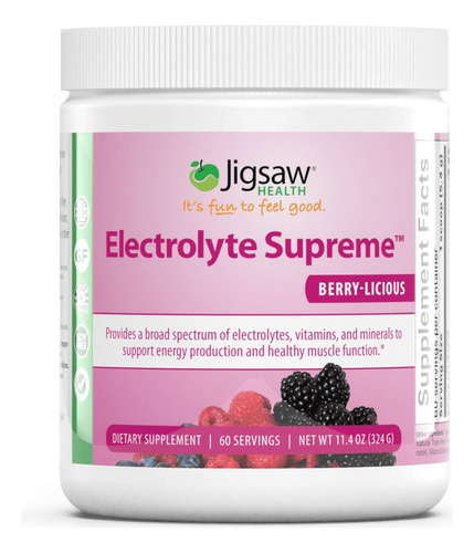 Suplemento Jigsaw Health Electrolyte Supreme, Delicioso Sabo