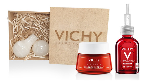 Kit Vichy: Serum B3 + Crema Collagen + Masajeador