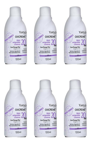 Agua Oxigenada Yama 100ml 20 Volumes - Kit Com 6un