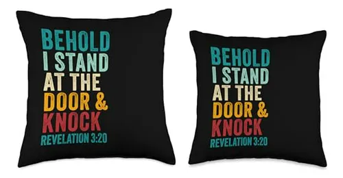 Almohada Con Cita De Jesús: Revelación 3:20 - Toca La Puerta