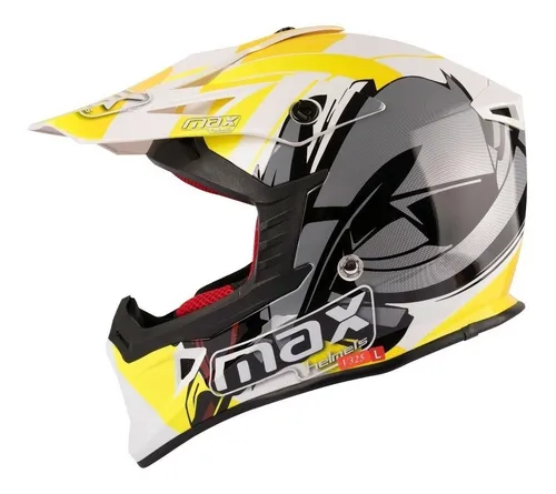 Casco Motocross Enduro Max V325 Colores Antiparra Espejada