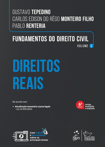 Fundamentos Do Direito Civil Direitos Reais Vol. 5 - 6ª Edição 2025, De Gustavo Tepedino., Vol. 5. Editorial Editora Forense, Capa Mole, Edição 6 Em Português, 2025