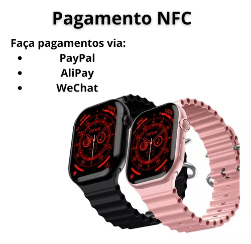 Relogio Smartwatch Para Samsung Xaomi iPhone Inteligente Nfc Preto no  Brasil No Brasil A Pronta entrega em Promoção na Americanas
