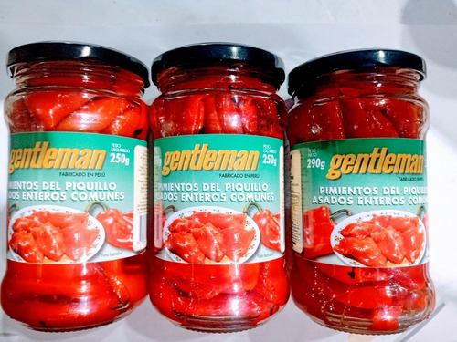 Imagen 1 de 7 de Pimientos Del Piquillo Asados Enteros 290 Grs X 3 Unidades