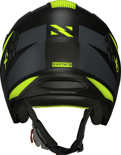 Capacete Norisk Darth Dark Darf Articulado Aberto Fechado