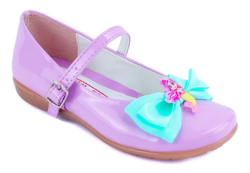 Zapato Princesa Sirenita Ariel Zapatilla Charol Lila 03-cl